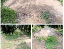 Proyek Jalan Lingkungan Dipertanyakan, Material Terbengkalai, Juga  Papan Informasi Belum Terpasang.